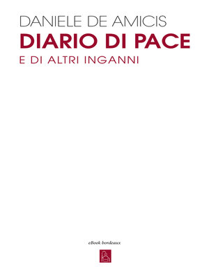 cover image of Diario di pace e di altri inganni